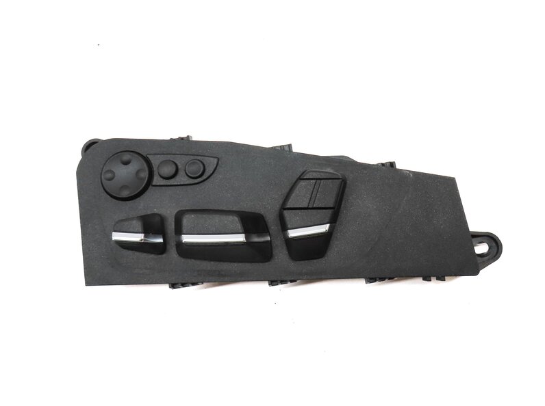 Thumbnail 4: 2012 BMW 750i (F01) FRONT LEFT DRIVER SEAT ADJUST SWITCH & LUMBAR BLACK & SILVER