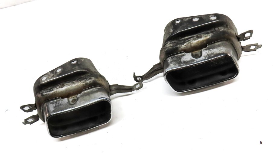 Thumbnail 3: 09-12 BMW 750i (F01) 4.4L N63 ENGINE REAR LEFT & RIGHT EXHAUST MUFFLER TIP SET-2