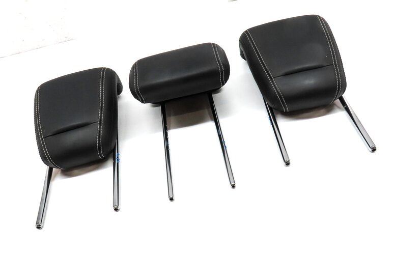 Thumbnail 3: 12-15 MERCEDES ML CLASS W166 REAR LEFT RIGHT & CENTER SEAT HEADREST SET3 (BLACK)