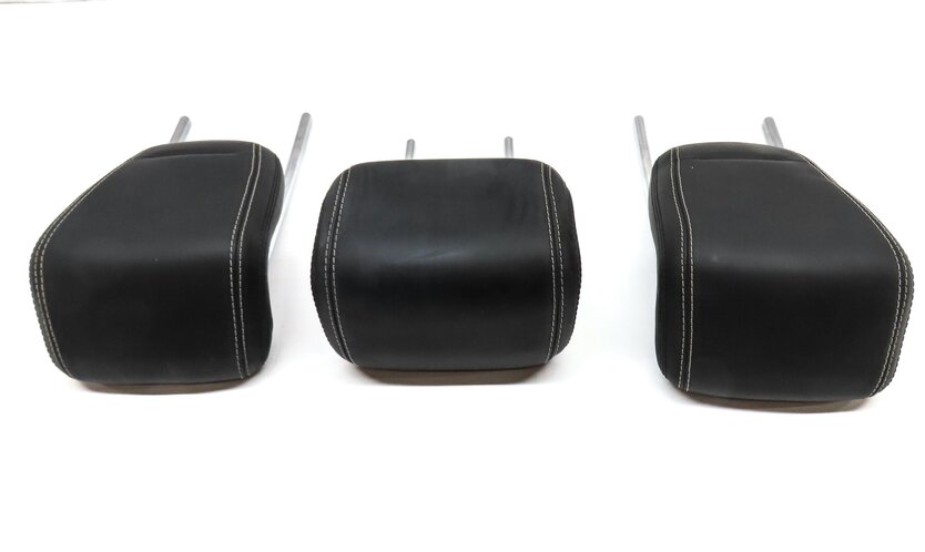 Thumbnail 4: 12-15 MERCEDES ML CLASS W166 REAR LEFT RIGHT & CENTER SEAT HEADREST SET3 (BLACK)