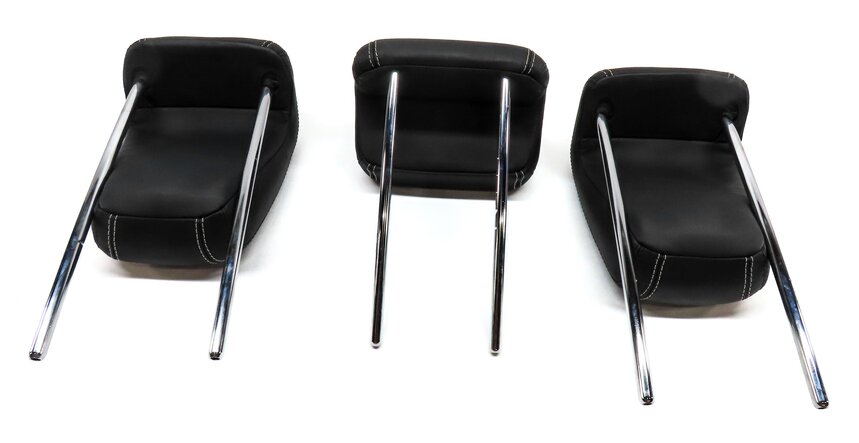 Thumbnail 6: 12-15 MERCEDES ML CLASS W166 REAR LEFT RIGHT & CENTER SEAT HEADREST SET3 (BLACK)