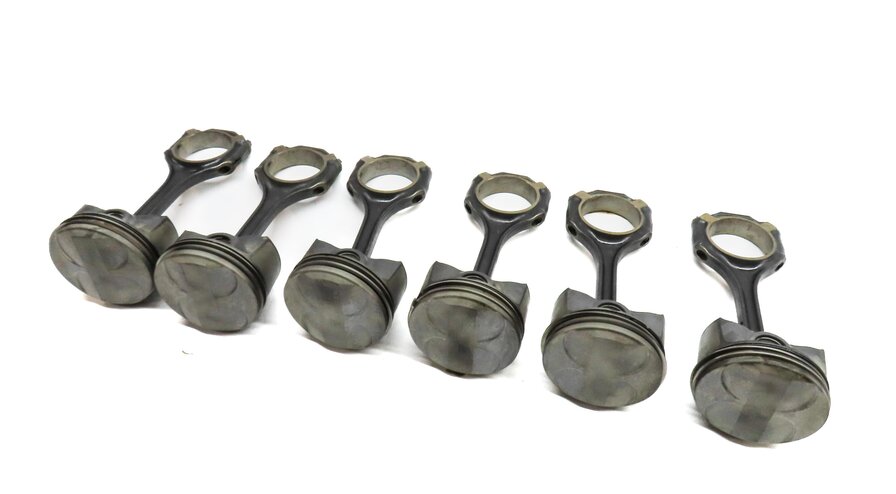 06-11 MB C230 C280 C300 SLK280 SLK300 (W204) 3.0L PISTON w/ CONNECTING ROD SET 6
