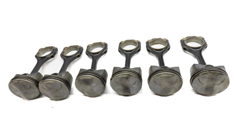 Thumbnail 2: 06-11 MB C230 C280 C300 SLK280 SLK300 (W204) 3.0L PISTON w/ CONNECTING ROD SET 6