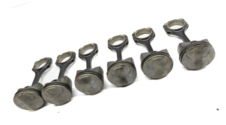 Thumbnail 3: 06-11 MB C230 C280 C300 SLK280 SLK300 (W204) 3.0L PISTON w/ CONNECTING ROD SET 6