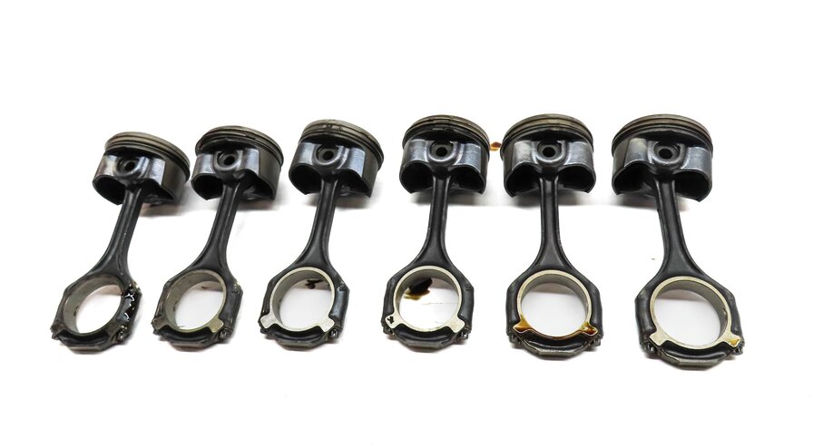 Thumbnail 4: 06-11 MB C230 C280 C300 SLK280 SLK300 (W204) 3.0L PISTON w/ CONNECTING ROD SET 6
