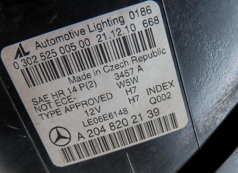 Thumbnail 7: 2011 MERCEDES BENZ C250 C300 C350 (W204) LEFT HALOGEN HEADLIGHT (SPORT PACKAGE)