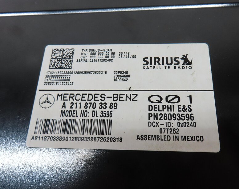 Thumbnail 4: 06-08 MERCEDES C350 E320 E350 GL320 GL450 ML350 CLS - SIRIUS SATELLITE RECEIVER