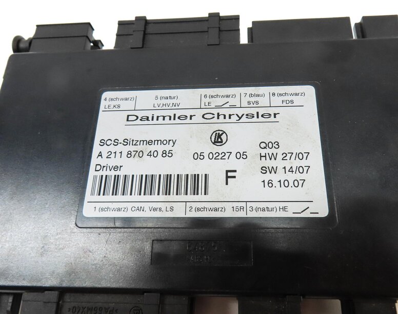 Thumbnail 4: 2008 MERCEDES CLS63 AMG ///AMG (W219) FRONT LEFT DRIVER SEAT CONTROL MODULE