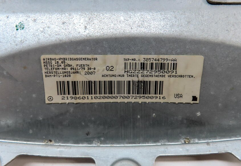 Thumbnail 6: 2006-2011 MERCEDES CLS (W219) FRONT LEFT DRIVER KNEE SRS SAFETY AIRBAG AIR BAG