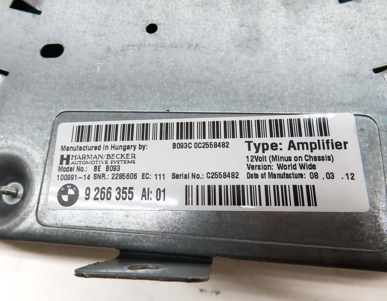 Thumbnail 5: 11-13 BMW 528i 535i 550i (F10) RADIO STEREO AUDIO AMP AMPLIFIER (HARMAN BECKER)