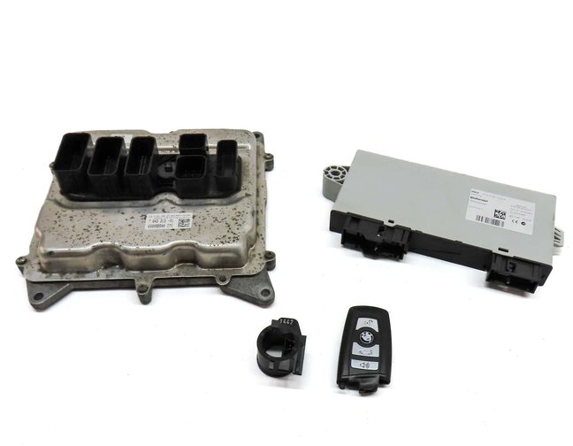 Thumbnail 2: 2012 BMW 528i (F10) 2.0L TURBO N20 BODY ENGINE ECM IMMOBILIZER MODULE & KEY SET