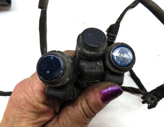 Thumbnail 5: 2012 BMW 528i (F10) FRONT PARK ASSIST PDC SENSOR SET4 (BLUE) w/ WIRING HARNESS