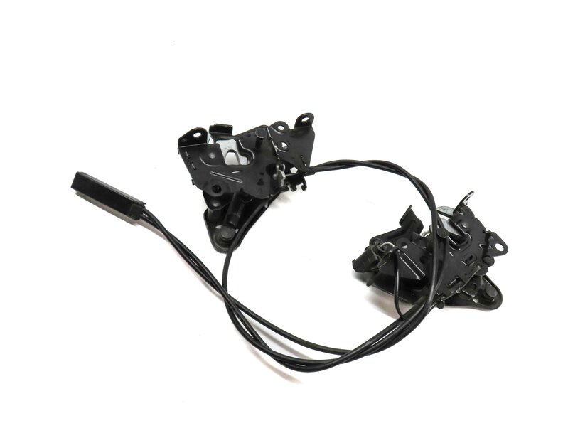 2012 BMW 528i (F10) HOOD LOWER LEFT & RIGHT LOCK LATCH SET 2 w/ CABLE 7183762