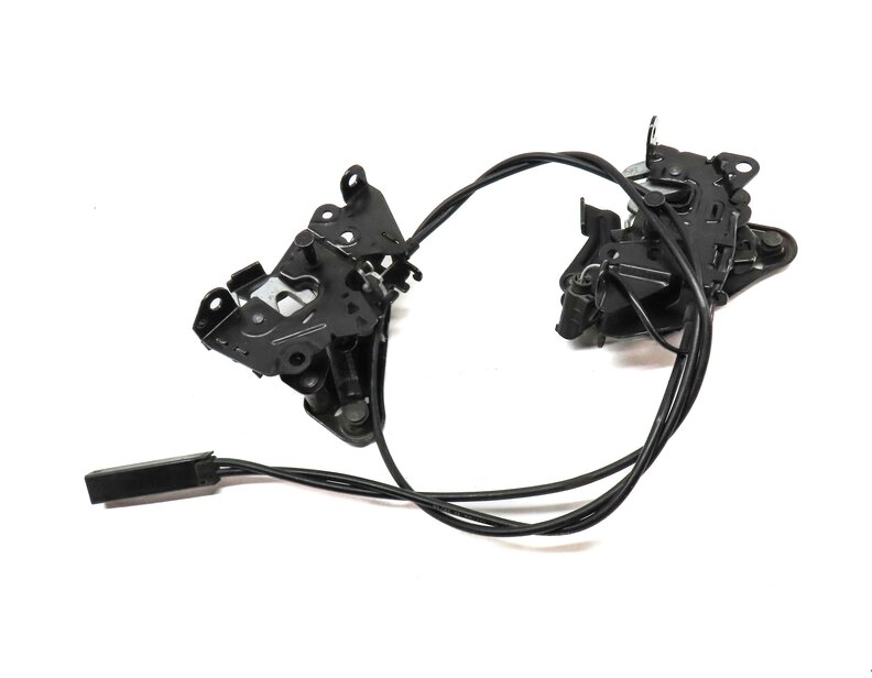 Thumbnail 3: 2012 BMW 528i (F10) HOOD LOWER LEFT & RIGHT LOCK LATCH SET 2 w/ CABLE 7183762