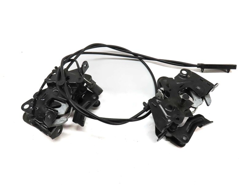 Thumbnail 4: 2012 BMW 528i (F10) HOOD LOWER LEFT & RIGHT LOCK LATCH SET 2 w/ CABLE 7183762