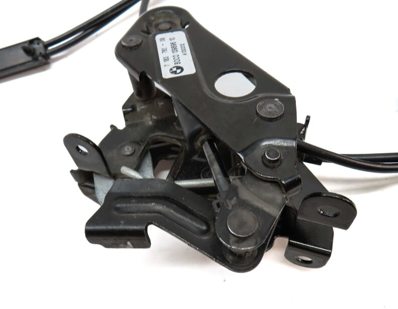 Thumbnail 8: 2012 BMW 528i (F10) HOOD LOWER LEFT & RIGHT LOCK LATCH SET 2 w/ CABLE 7183762