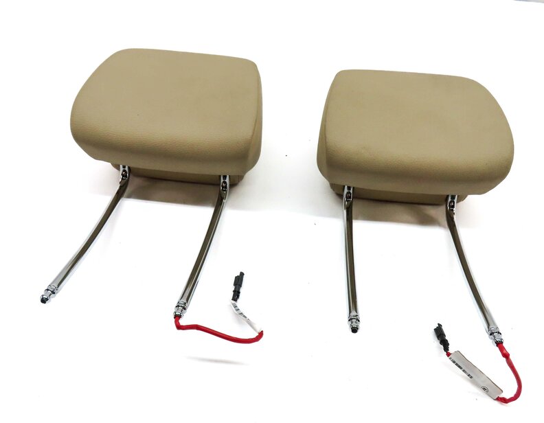 Thumbnail 2: 11-13 BMW GT 5-SERIES (F07 F10) FRONT LEFT & RIGHT SEAT HEADREST SET-2 (BEIGE)
