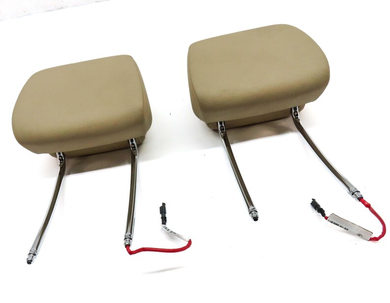 Thumbnail 3: 11-13 BMW GT 5-SERIES (F07 F10) FRONT LEFT & RIGHT SEAT HEADREST SET-2 (BEIGE)