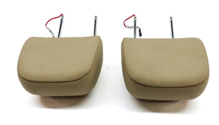 Thumbnail 4: 11-13 BMW GT 5-SERIES (F07 F10) FRONT LEFT & RIGHT SEAT HEADREST SET-2 (BEIGE)