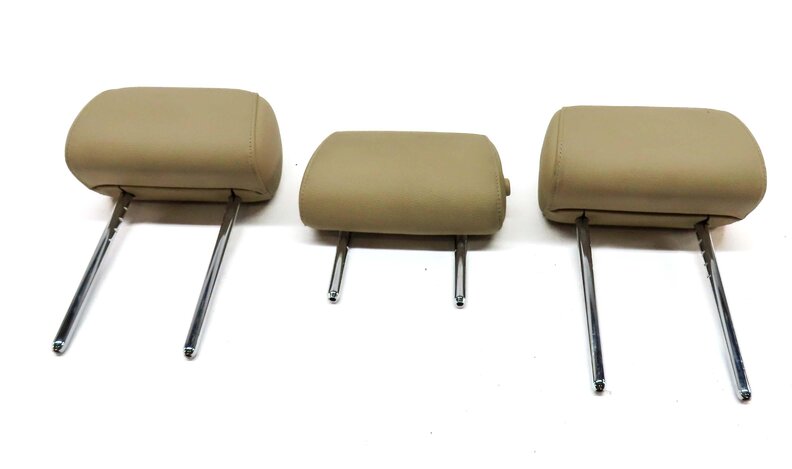 Thumbnail 2: 11-16 BMW GT 5-SERIES (F07 F10) REAR LEFT CENTER RIGHT SEAT HEADREST SET (BEIGE)
