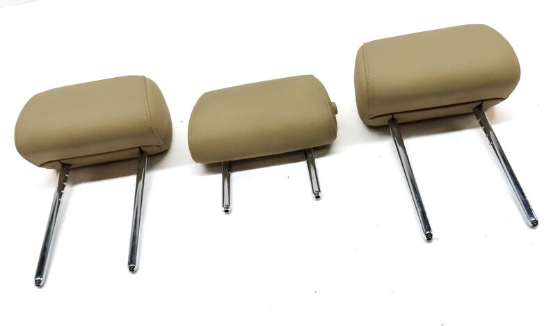 Thumbnail 3: 11-16 BMW GT 5-SERIES (F07 F10) REAR LEFT CENTER RIGHT SEAT HEADREST SET (BEIGE)