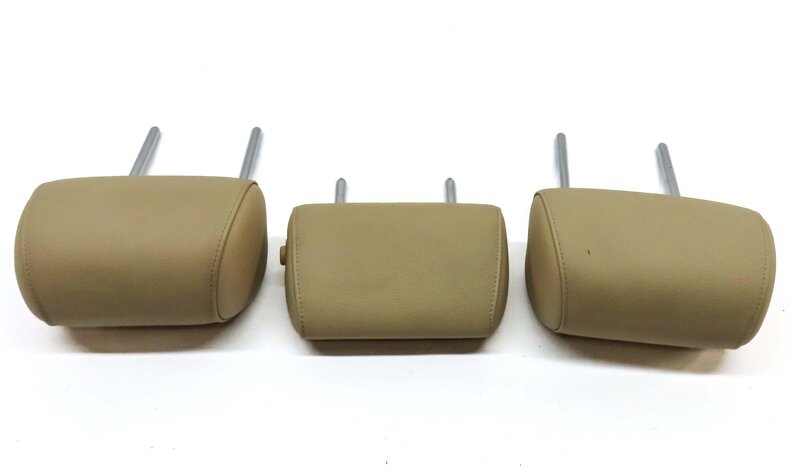 Thumbnail 4: 11-16 BMW GT 5-SERIES (F07 F10) REAR LEFT CENTER RIGHT SEAT HEADREST SET (BEIGE)