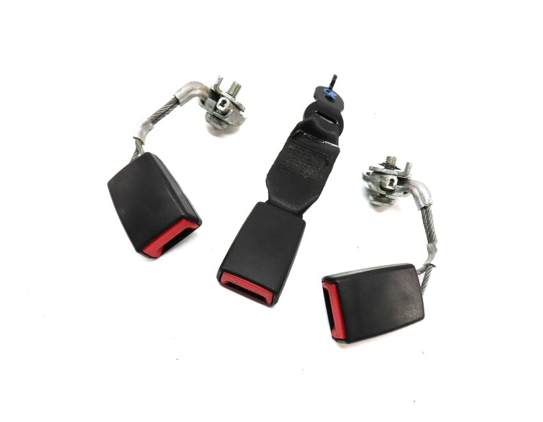 2012 BMW 528i (F10) REAR LEFT RIGHT & CENTER SEATBELT BUCKLE RECEIVER SET 3