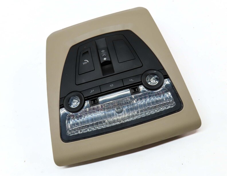 Thumbnail 3: 2012 BMW 528i (F10) FRONT CENTER ROOF PRIMARY DOME LIGHT ASSEMBLY (BEIGE)