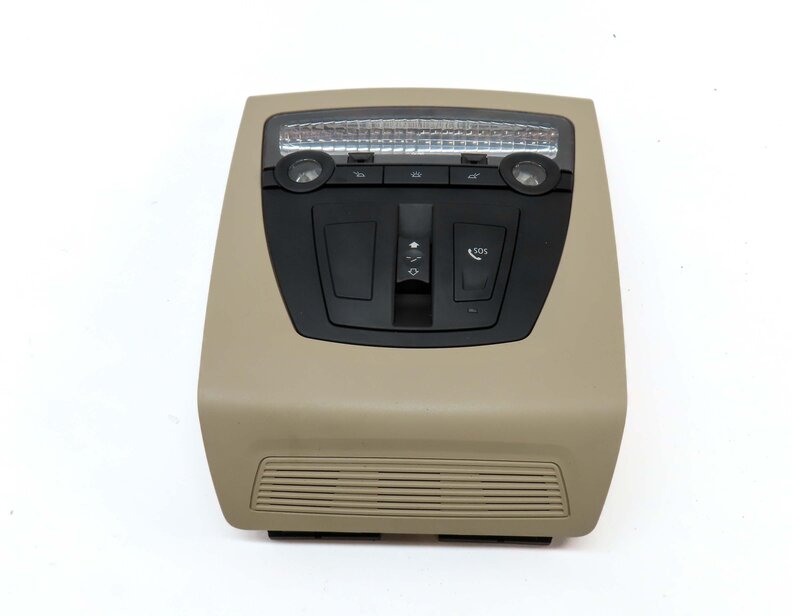 Thumbnail 4: 2012 BMW 528i (F10) FRONT CENTER ROOF PRIMARY DOME LIGHT ASSEMBLY (BEIGE)