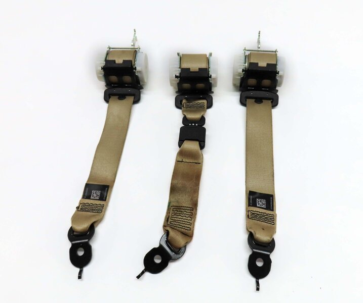 Thumbnail 2: 2012 BMW 528i (F10) REAR LEFT RIGHT & CENTER SEATBELT RETRACTOR SET 3 (BEIGE)