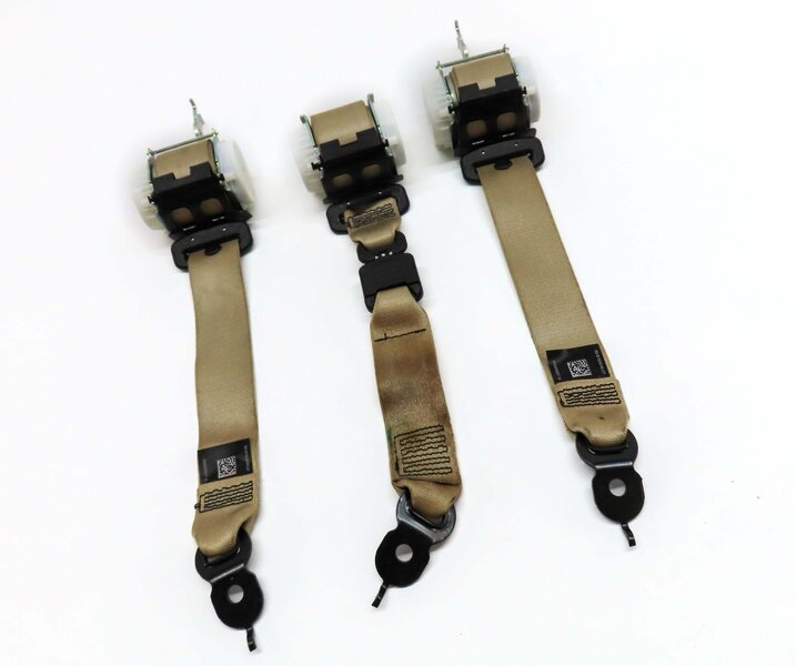 Thumbnail 3: 2012 BMW 528i (F10) REAR LEFT RIGHT & CENTER SEATBELT RETRACTOR SET 3 (BEIGE)