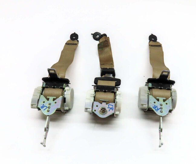 Thumbnail 4: 2012 BMW 528i (F10) REAR LEFT RIGHT & CENTER SEATBELT RETRACTOR SET 3 (BEIGE)