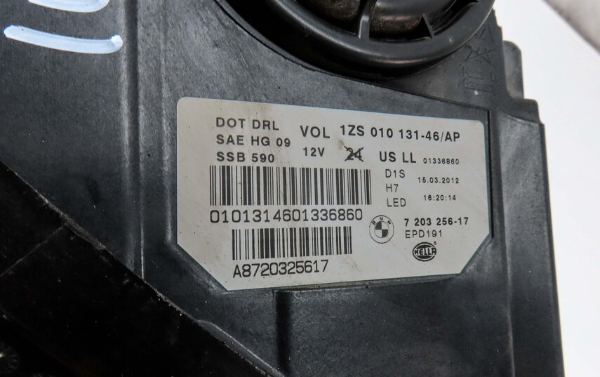 Thumbnail 9: 2011-2013 BMW 528i 535i 550i M5 (F10) RIGHT - XENON HID ADAPTIVE HEADLIGHT LAMP