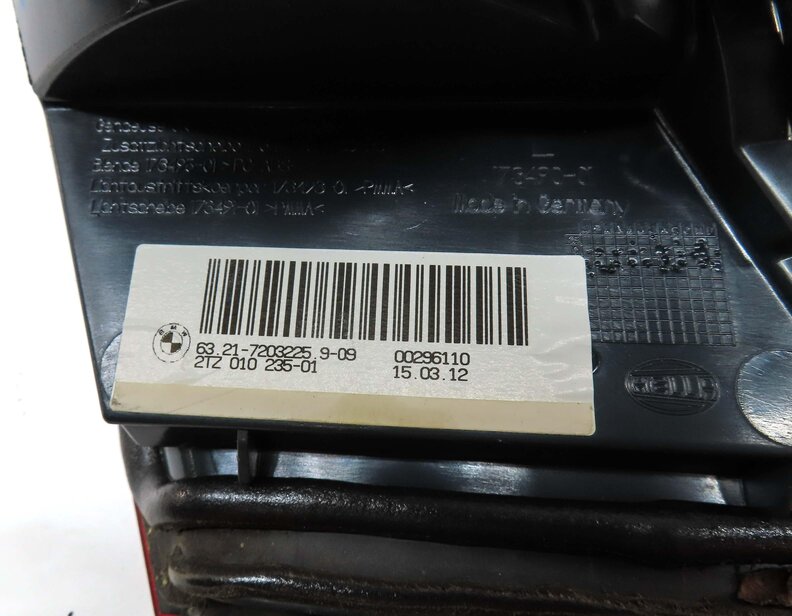 Thumbnail 6: 2011-2013 BMW 528i 535i 550i M5 (F10) LEFT REAR INNER TRUNK TAILLIGHT LIGHT LAMP