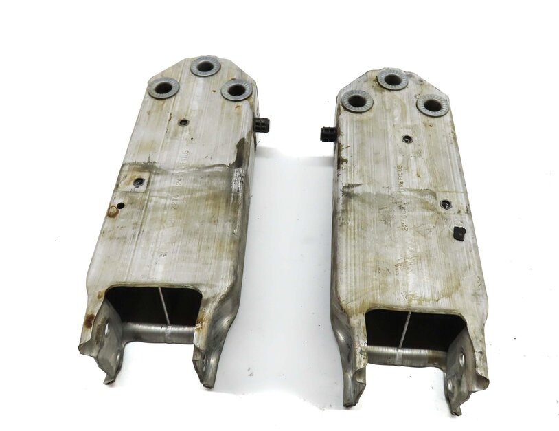 Thumbnail 5: 2011-2016 BMW 5 M5 F10 FRONT BUMPER LEFT & RIGHT REINFORCEMENT BAR BRACKET SET-2