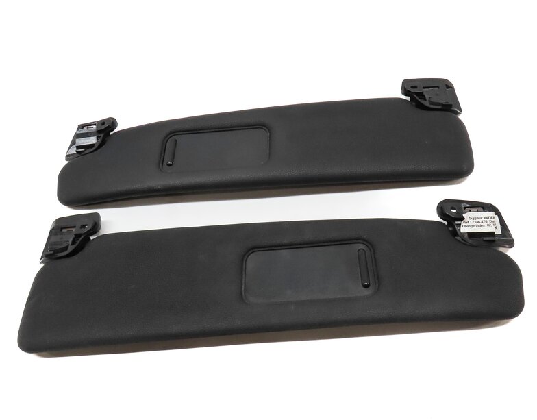 Thumbnail 2: 2003-2008 BMW Z4 (E85) FRONT LEFT & RIGHT SUN VISOR SUNVISOR SET (BLACK LEATHER)