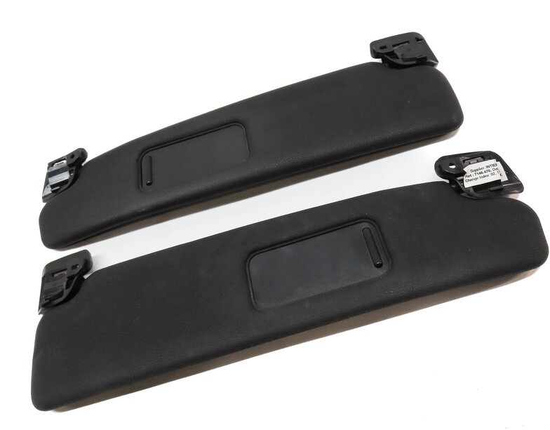 Thumbnail 3: 2003-2008 BMW Z4 (E85) FRONT LEFT & RIGHT SUN VISOR SUNVISOR SET (BLACK LEATHER)