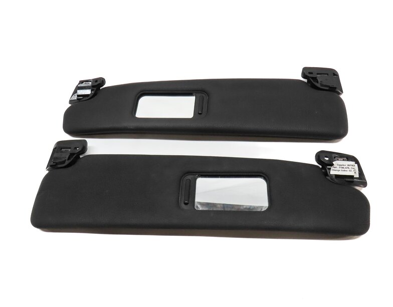 Thumbnail 4: 2003-2008 BMW Z4 (E85) FRONT LEFT & RIGHT SUN VISOR SUNVISOR SET (BLACK LEATHER)