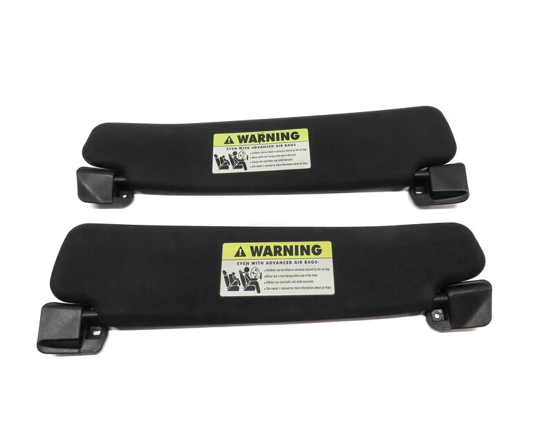 Thumbnail 5: 2003-2008 BMW Z4 (E85) FRONT LEFT & RIGHT SUN VISOR SUNVISOR SET (BLACK LEATHER)