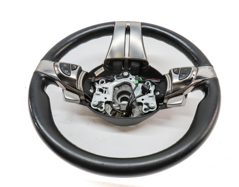 Thumbnail 4: 2003-2006 BMW Z4 (E85) LEFT DRIVER 3-SPOKE SPORT STEERING WHEEL w/ SHIFT PADDLES
