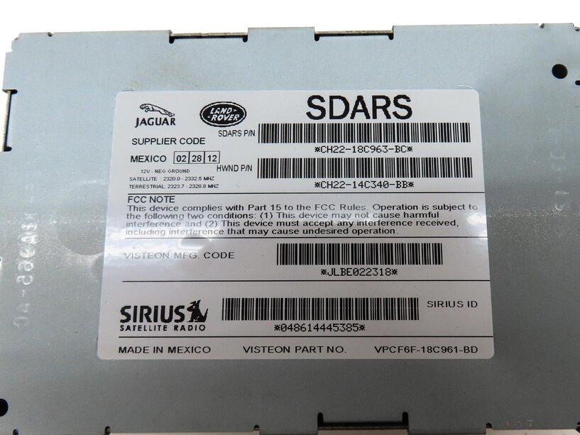 Thumbnail 4: 12-13 LAND ROVER LR2 LR4 EVOQUE RANGE ROVER SPORT SIRUIS SATELLITE RADIO MODULE