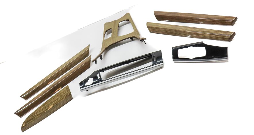 Thumbnail 3: 2014 BMW X3 (F25) FRONT REAR LEFT RIGHT DOOR DASH CONSOLE SIENA WOOD TRIM SET 8