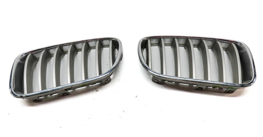 Thumbnail 2: 2013-2017 BMW X3 (F25) FRONT LEFT & RIGHT KIDNEY GRILLE HOOD VENT TRIM SET-2
