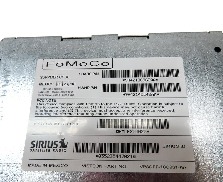 Thumbnail 4: 2010 RANGE ROVER SPORT (L320) SIRIUS SATELLITE RADIO RECEIVER CONTROL MODULE