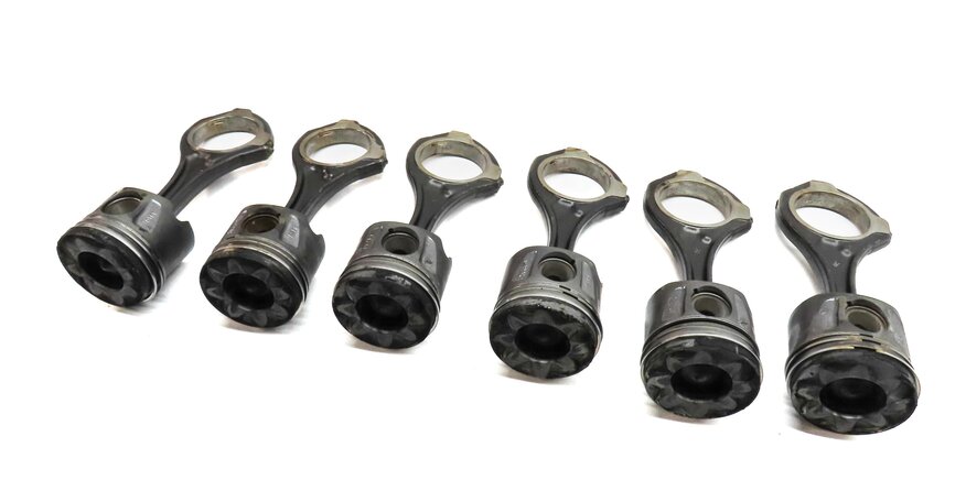 07-08 MERCEDES GL320 ML320 R320 (W164 X164) 3.0L OM642 DIESEL PISTON & ROD SET 6