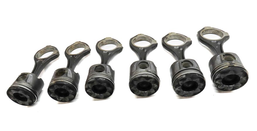 Thumbnail 2: 07-08 MERCEDES GL320 ML320 R320 (W164 X164) 3.0L OM642 DIESEL PISTON & ROD SET 6