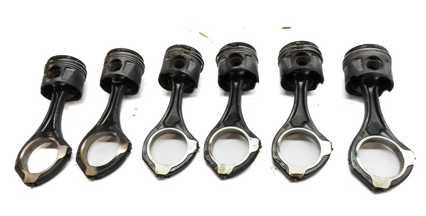 Thumbnail 4: 07-08 MERCEDES GL320 ML320 R320 (W164 X164) 3.0L OM642 DIESEL PISTON & ROD SET 6