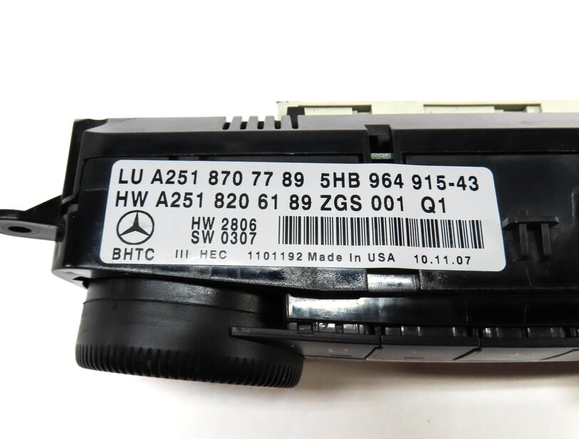 Thumbnail 7: 07-08 MERCEDES GL320 GL450 GL550 R320 R350 (X164 W251) FRONT TEMPERATURE CONTROL