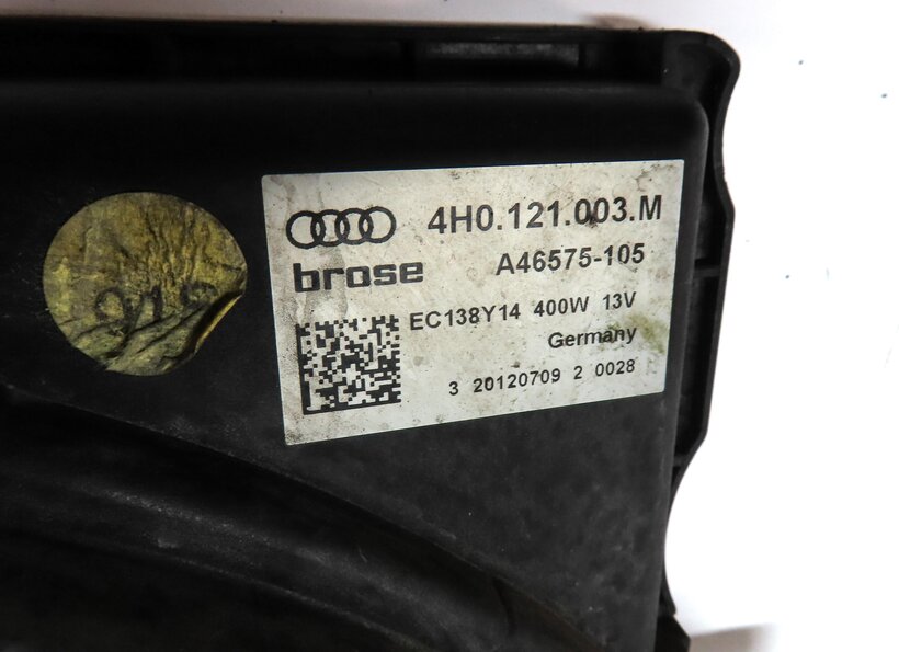 Thumbnail 9: 2013-2014 AUDI A8 S8 (D4 4H) 4.0L ENGINE RADIATOR COOLING FAN ASSEMBLY