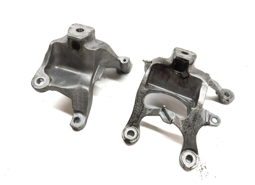 2013 AUDI A8 (D4 4H) 4.0L CEUA LEFT & RIGHT ENGINE MOTOR MOUNT BRACKET SET2